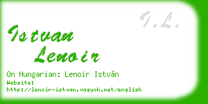 istvan lenoir business card